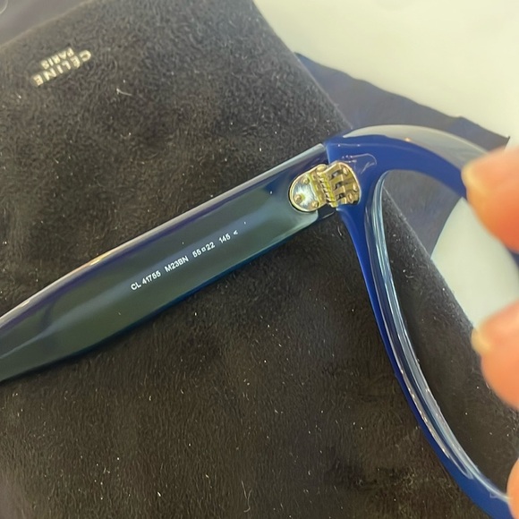 ⭐️Celine Translucent Blue Frames Glasses—Frame Only—GORGEOUS! Italy—Like New! - Picture 5 of 8